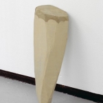 Jo Addison, Peg, 2012, cardboard, parcel tape, gouache